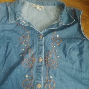 Stonebridge button denim vest size 2xl